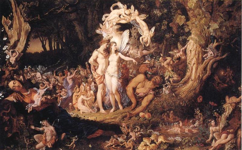 Paton, Sir Joseph Noel The Reconciliation of Oberon and Titania China oil painting art